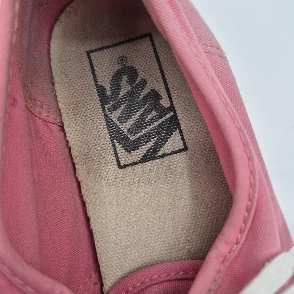 Vans‎ Shoes Mens Size 7 EU 39 Pink Canvas Low Top Lace Up Casual Skate Sneakers